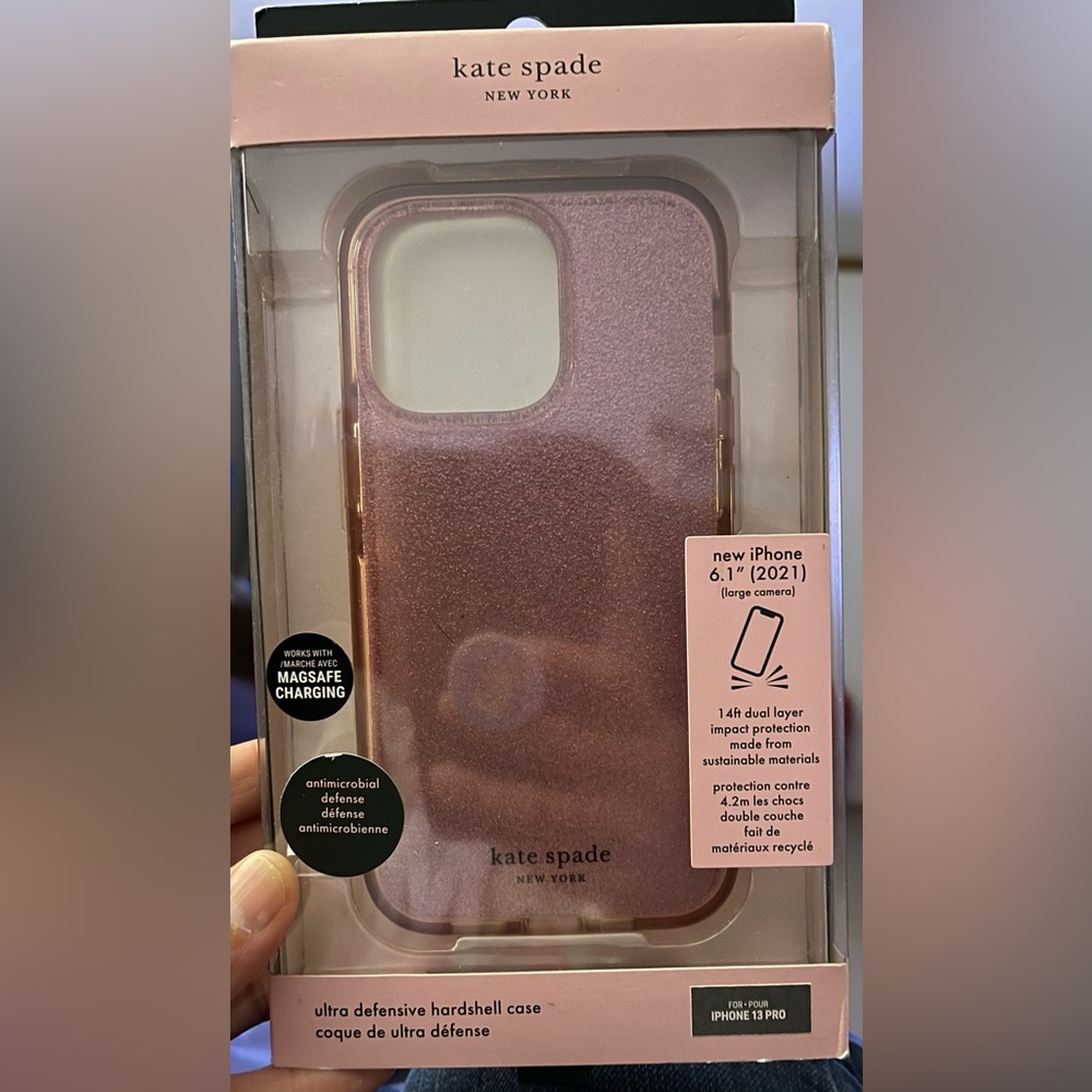 Kate Spade iPhone 13 Pro pink case